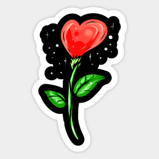 Flower Growing A Heart As Head For Earth Day Sticker